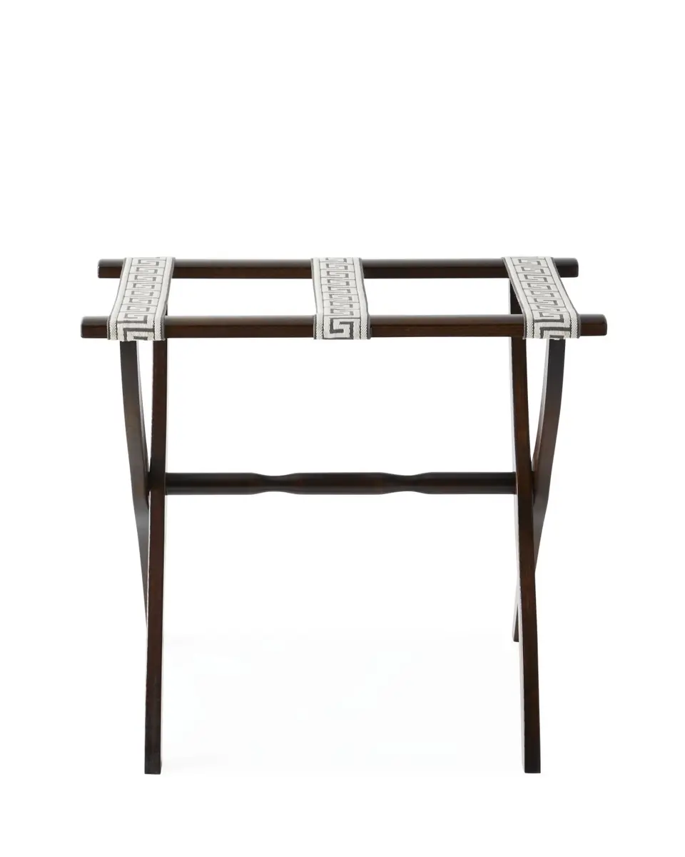 Gate House Furniture Greek Key Straps Luggage Rack | Thumbnail 2 Gate House Furniture Greek Key Straps Luggage Rack | Thumbnail 2
