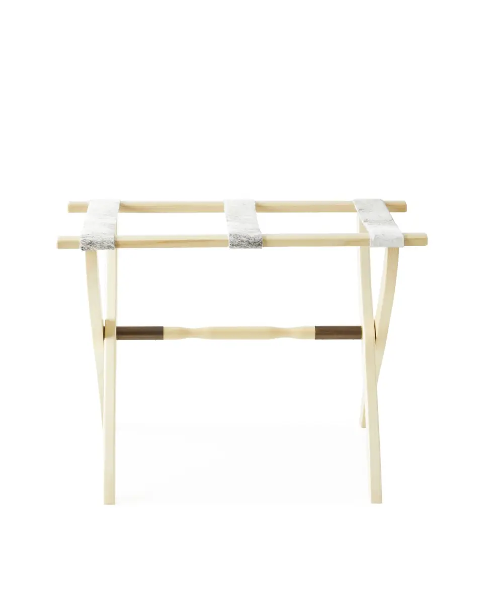 Gate House Furniture Wood Contour Leg Luggage Rack with Metal Accents | Thumbnail 4 Gate House Furniture Wood Contour Leg Luggage Rack with Metal Accents | Thumbnail 4