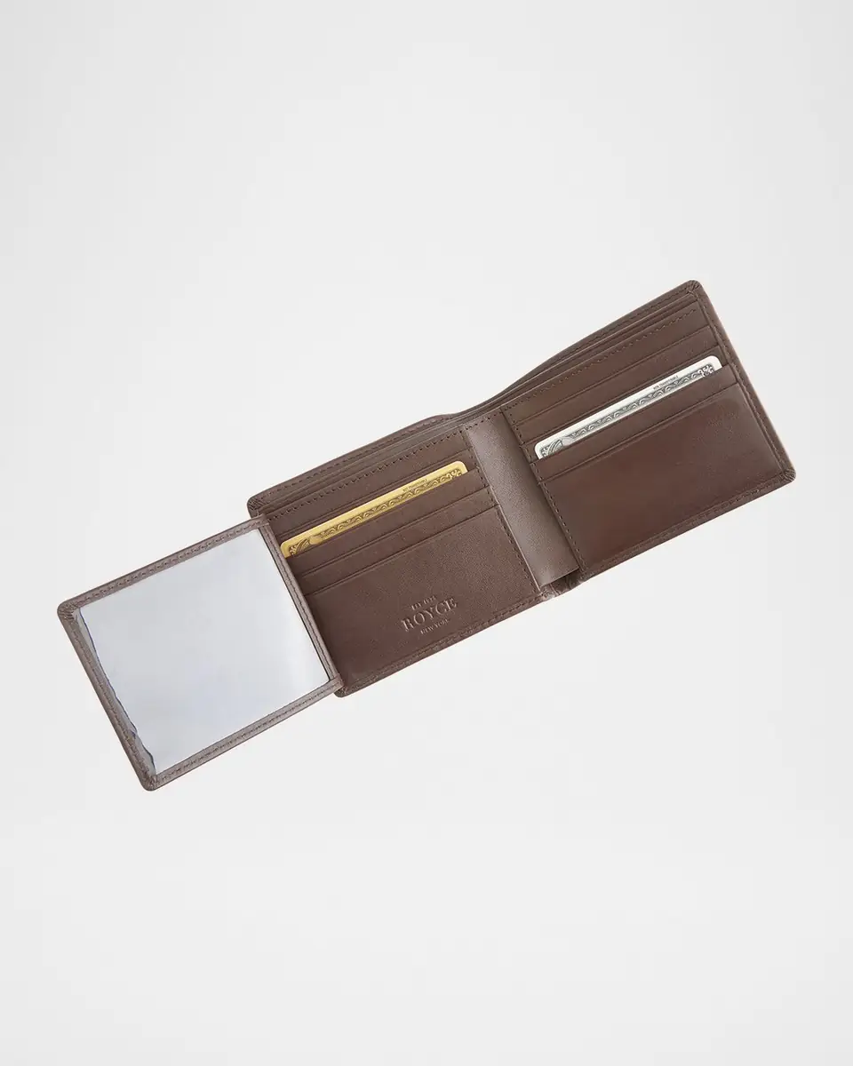 Royce New York Personalized Leather RFID-Blocking Trifold Wallet | Thumbnail 3