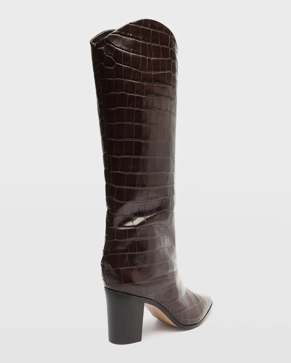 Schutz Analeah Croc-Embossed Knee-High Boots | Thumbnail 3