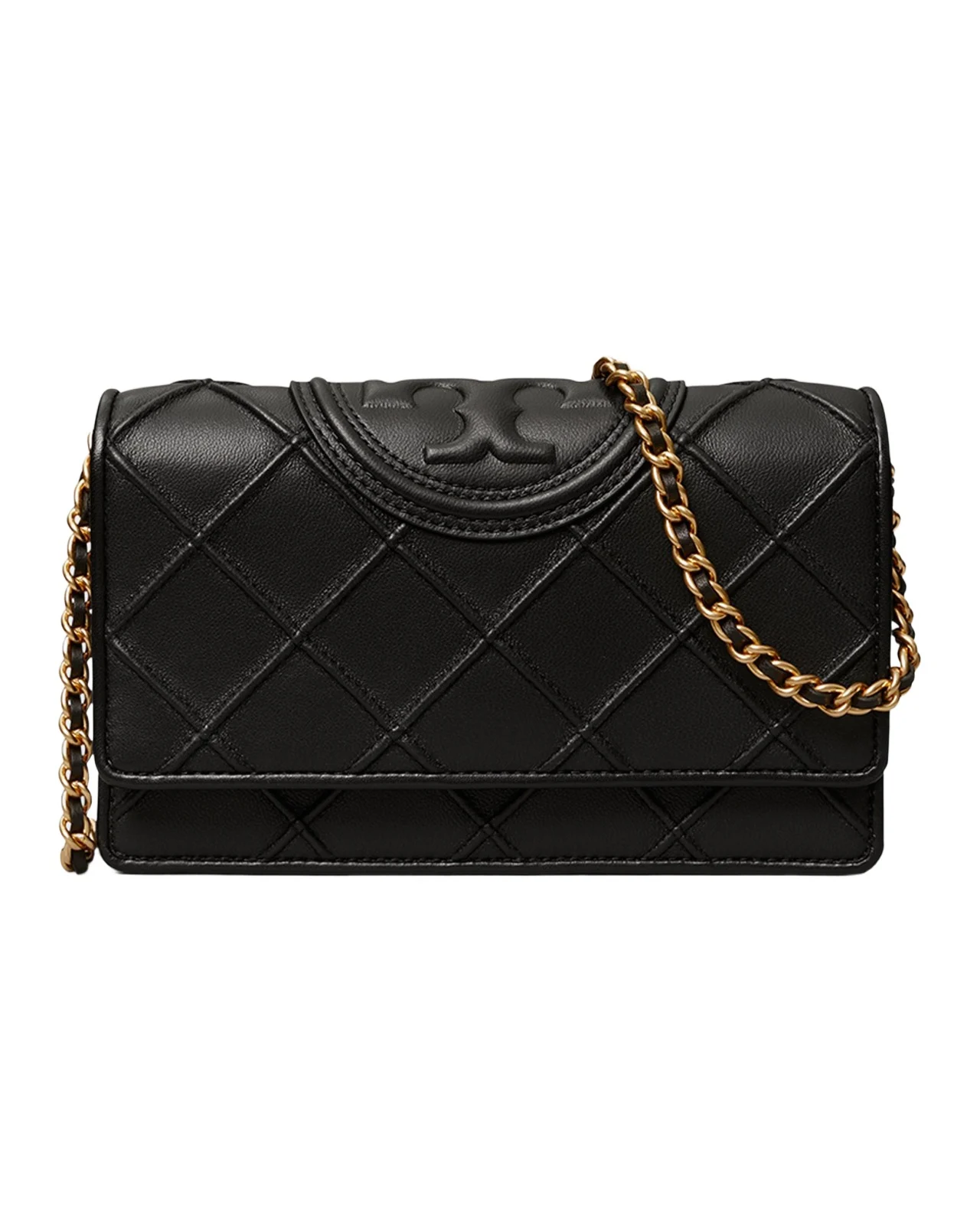 Tory Burch Fleming Woven Chain Wallet Shoulder Bag
