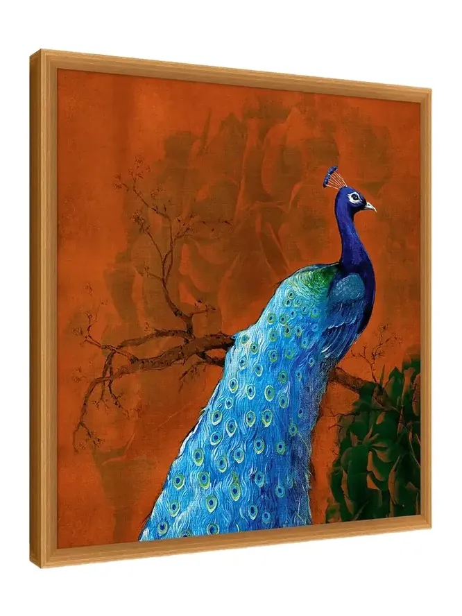Wendover Art Group "Perched Peacock 1" Framed Giclee