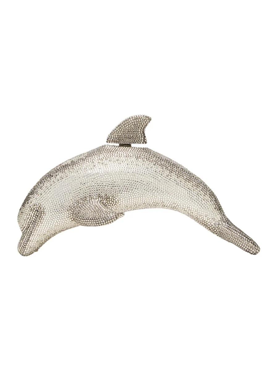 Judith Leiber Couture Dolphin Crystal Minaudiere