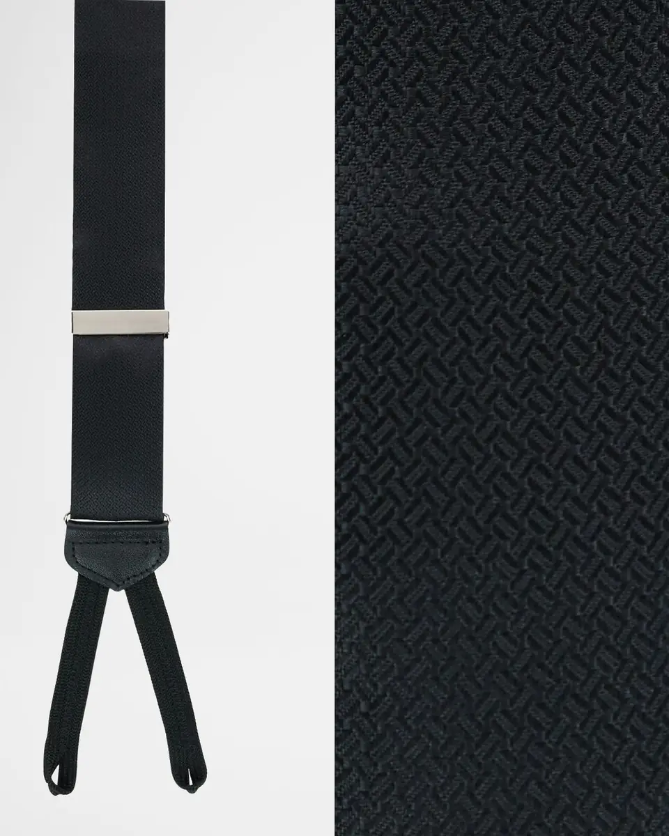 Trafalgar Men's Monte Bello Interlocked Silk Formal Brace Suspenders | Thumbnail 2 Trafalgar Men's Monte Bello Interlocked Silk Formal Brace Suspenders | Thumbnail 2