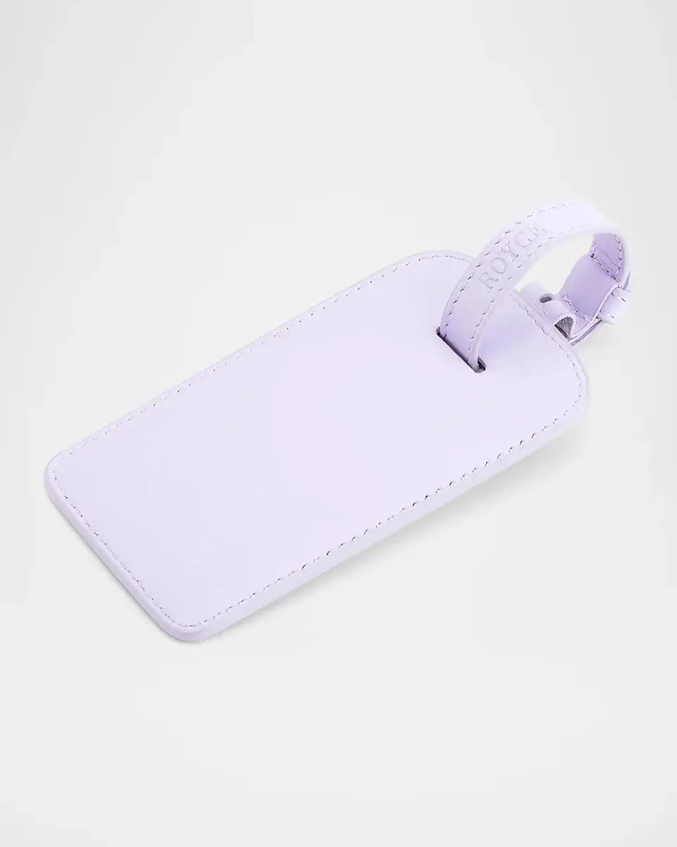 Royce New York Monogrammed Leather Luggage Tag | Thumbnail 3