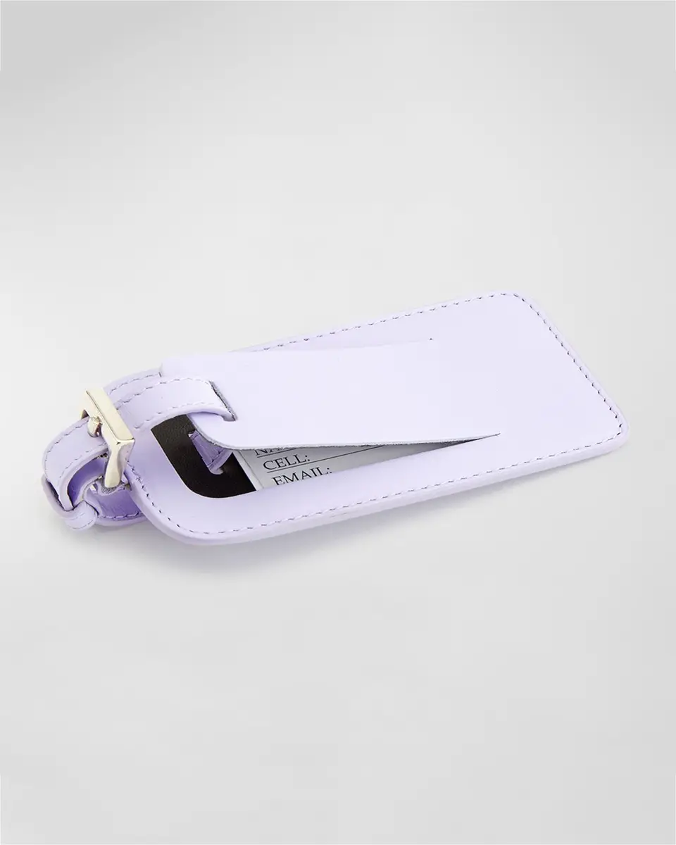 Royce New York Monogrammed Leather Luggage Tag | Thumbnail 5