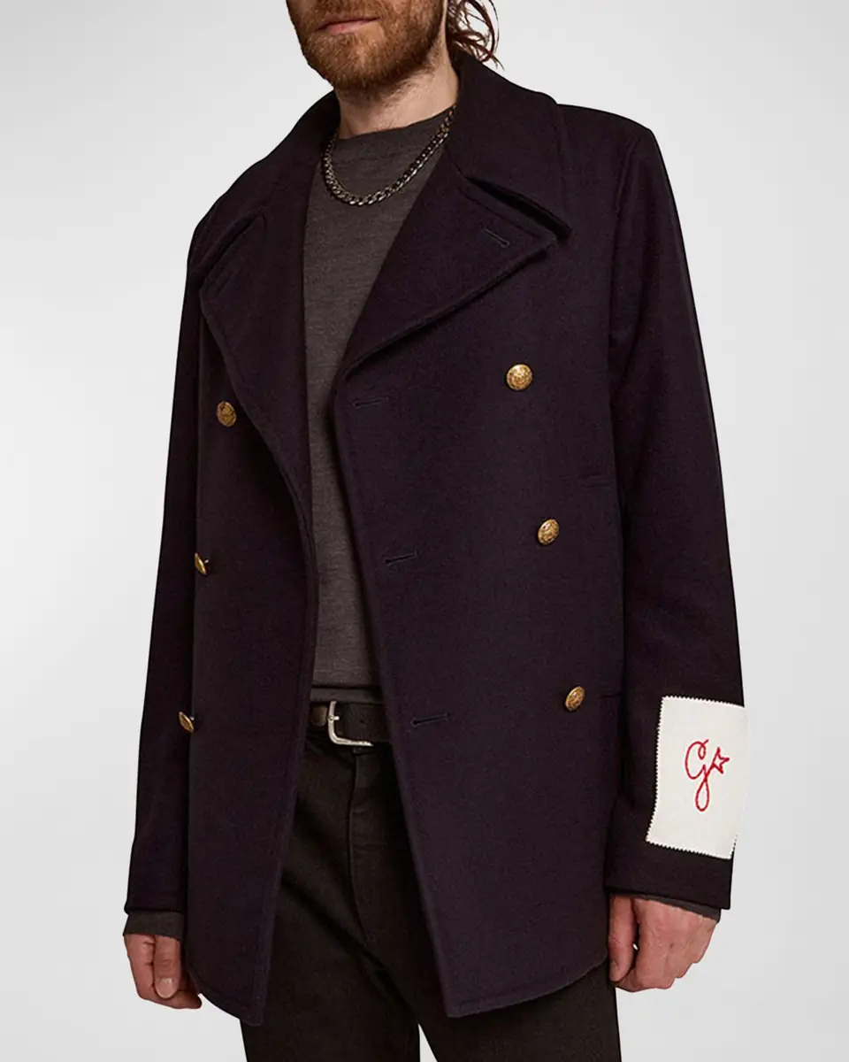 Golden Goose Men's Double-Breasted Compact Peacoat | Thumbnail 2