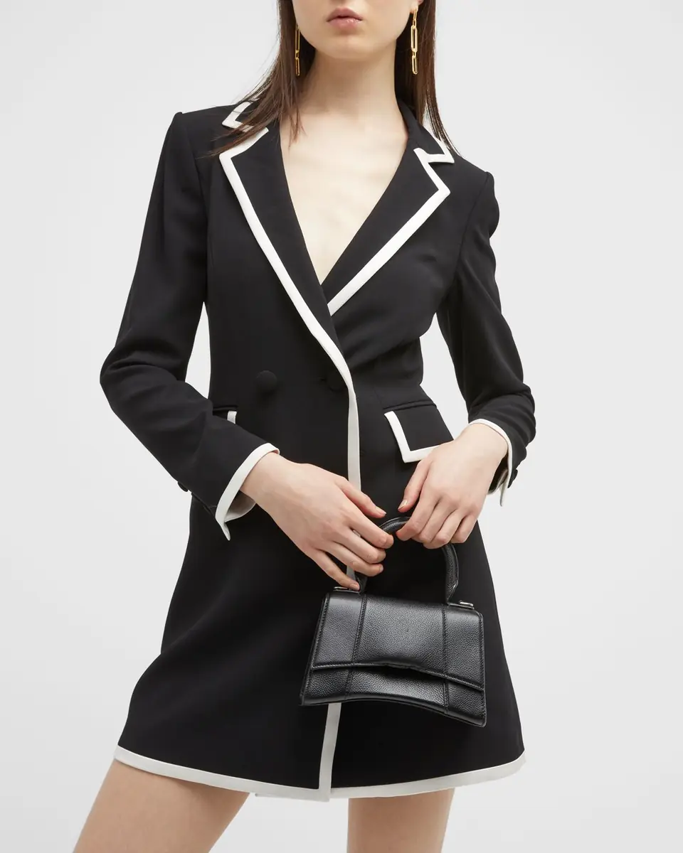 Alice + Olivia Kyrie Piped Tuxedo Dress | Thumbnail 8 Alice + Olivia Kyrie Piped Tuxedo Dress | Thumbnail 8
