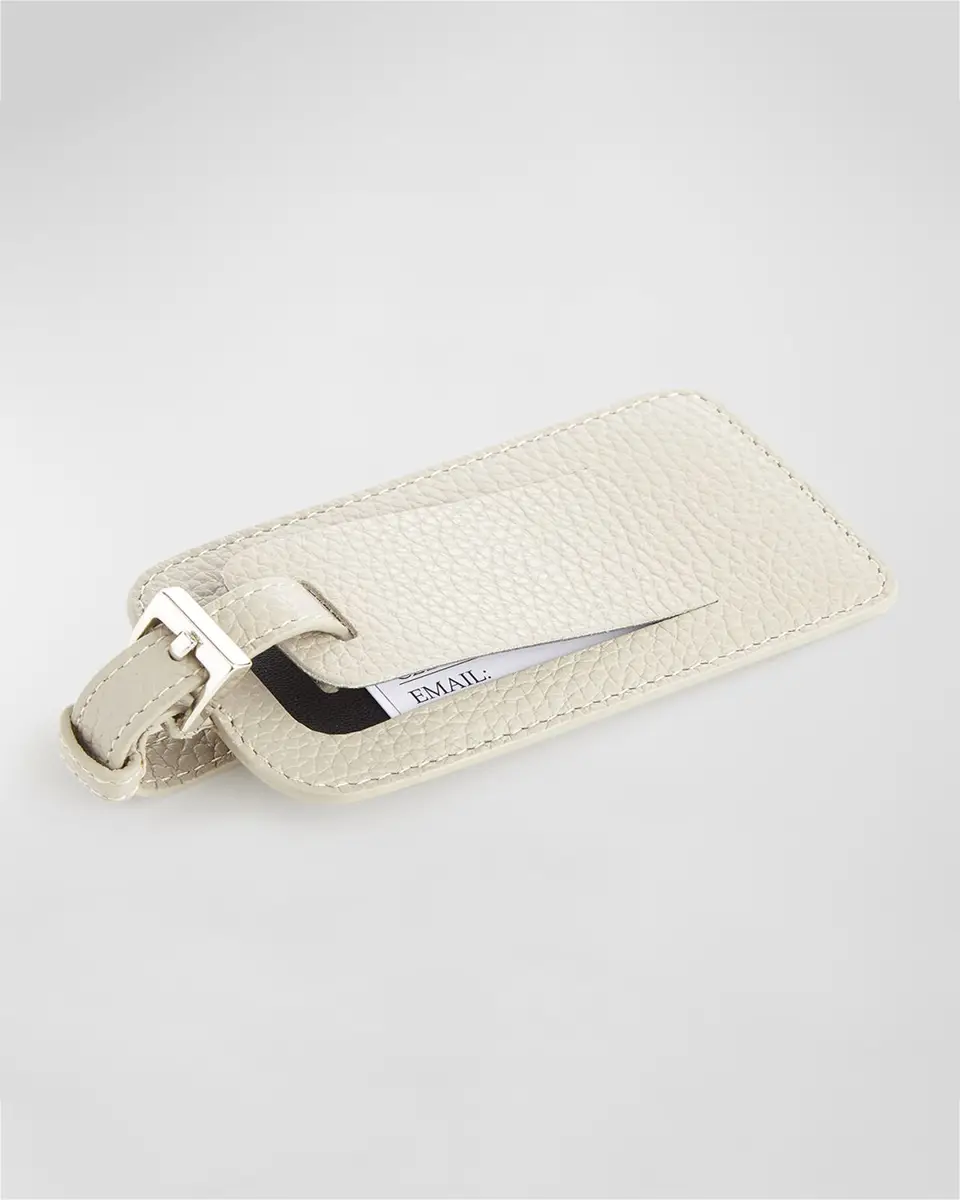 Royce New York Monogrammed Leather Luggage Tag | Thumbnail 6