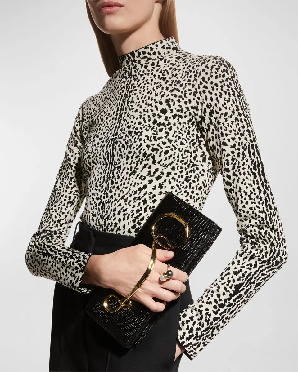 ALEXIS BITTAR Twisted Gold Side Handle Clutch Purse | Thumbnail 2 ALEXIS BITTAR Twisted Gold Side Handle Clutch Purse | Thumbnail 2