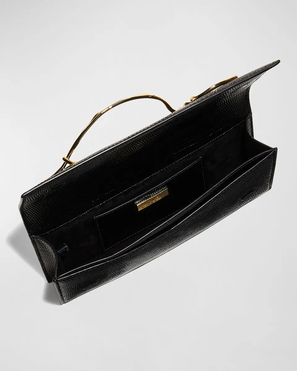 ALEXIS BITTAR Twisted Gold Side Handle Clutch Purse | Thumbnail 5 ALEXIS BITTAR Twisted Gold Side Handle Clutch Purse | Thumbnail 5