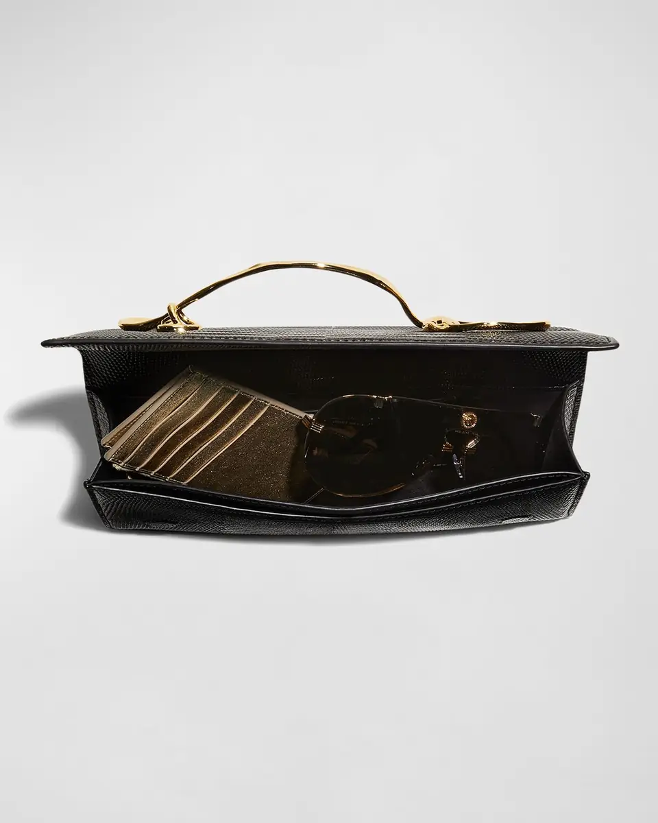 ALEXIS BITTAR Twisted Gold Side Handle Clutch Purse | Thumbnail 6 ALEXIS BITTAR Twisted Gold Side Handle Clutch Purse | Thumbnail 6