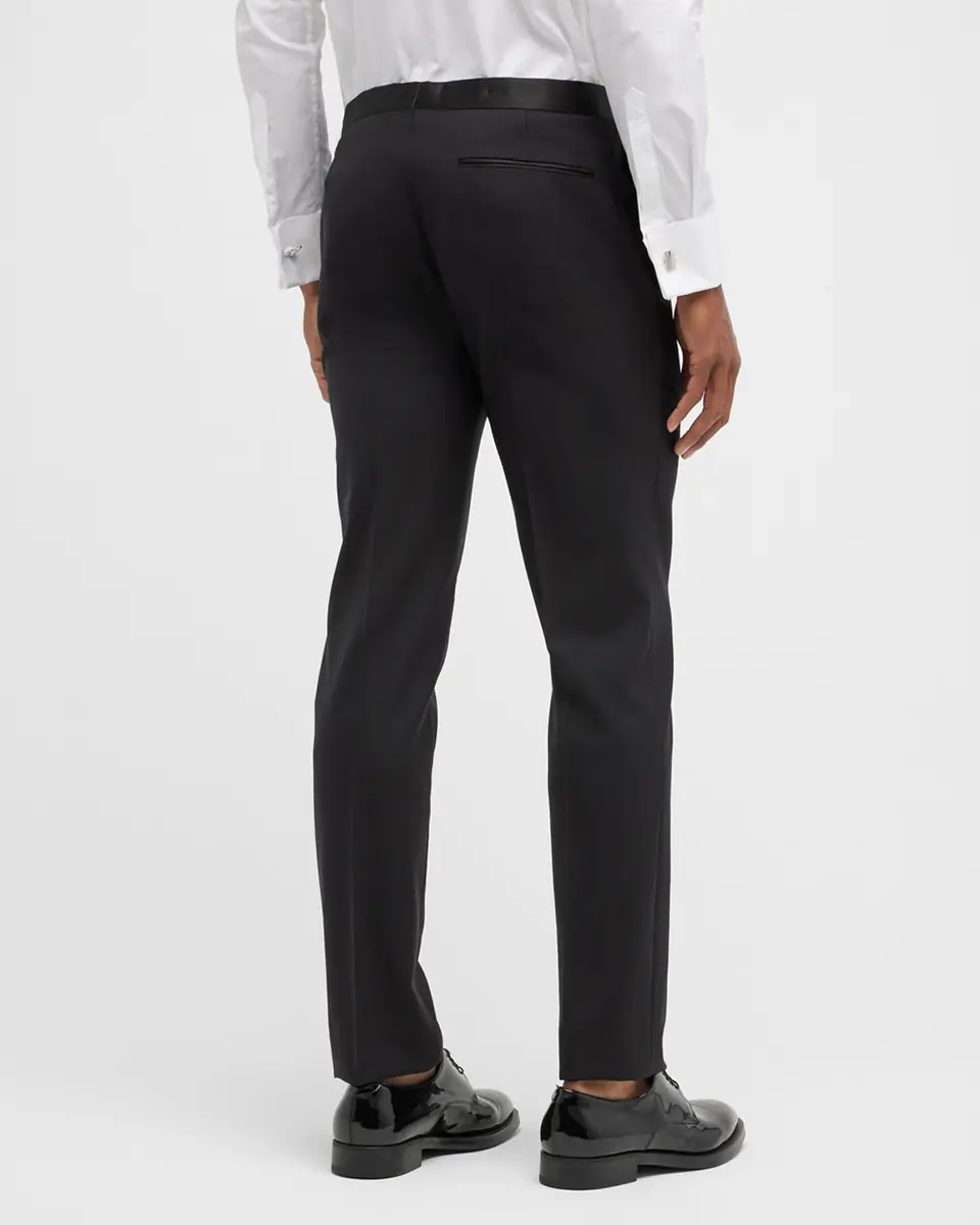 Theory Men's Mayer Stretch-Wool Tuxedo Pants | Thumbnail 3 Theory Men's Mayer Stretch-Wool Tuxedo Pants | Thumbnail 3