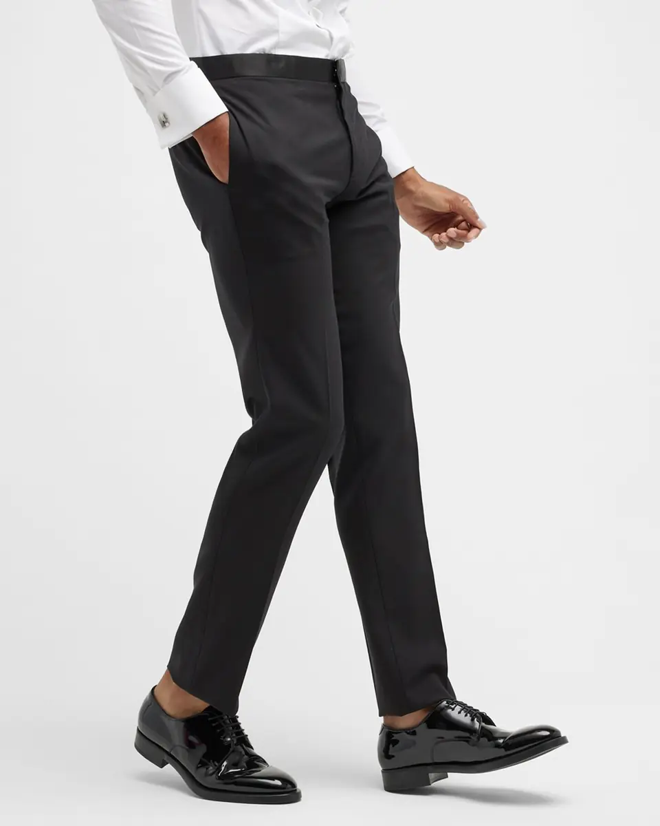 Theory Men's Mayer Stretch-Wool Tuxedo Pants | Thumbnail 6 Theory Men's Mayer Stretch-Wool Tuxedo Pants | Thumbnail 6