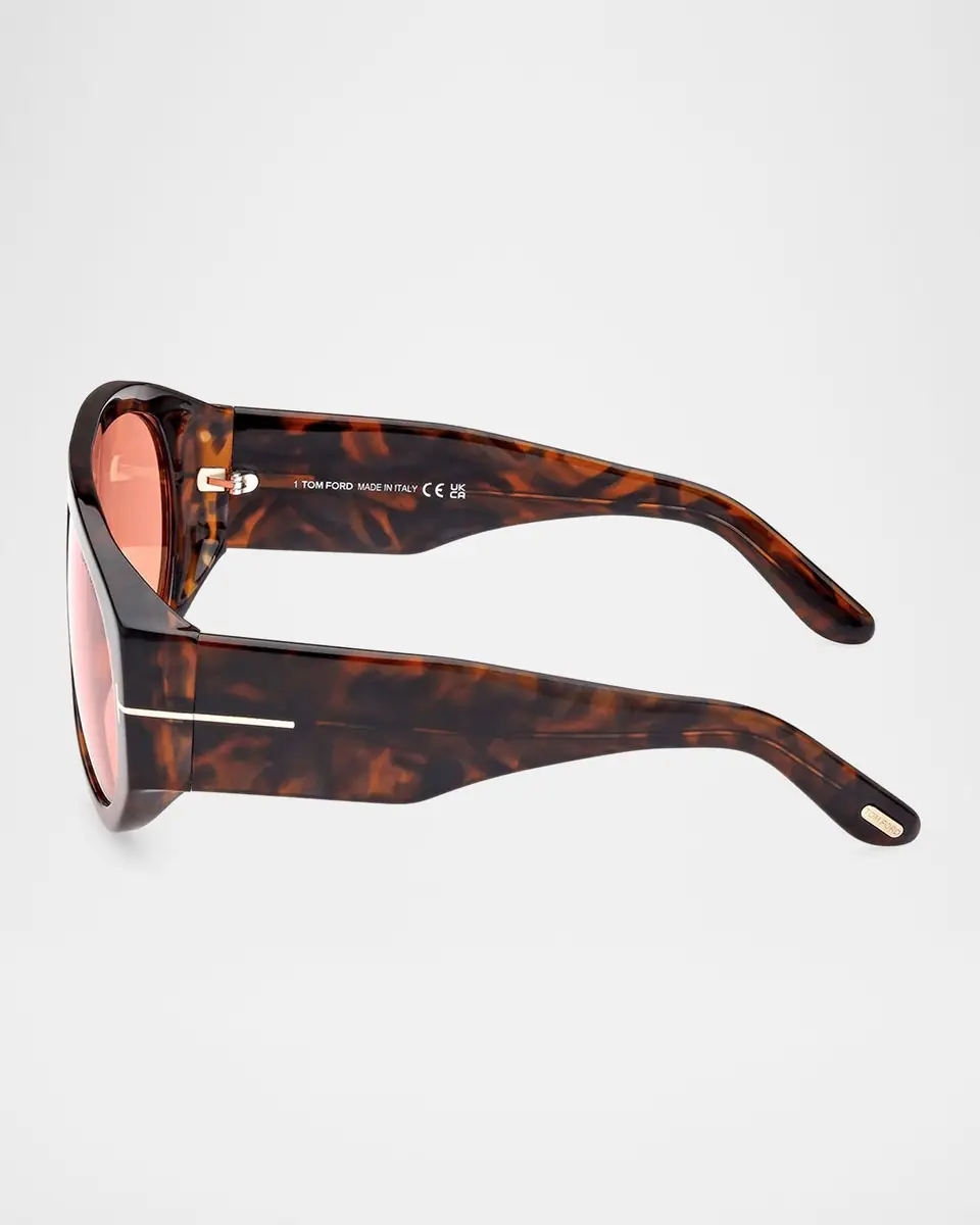 Tom Ford Bronson Havana Acetate Aviator Sunglasses | Thumbnail 2 Tom Ford Bronson Havana Acetate Aviator Sunglasses | Thumbnail 2