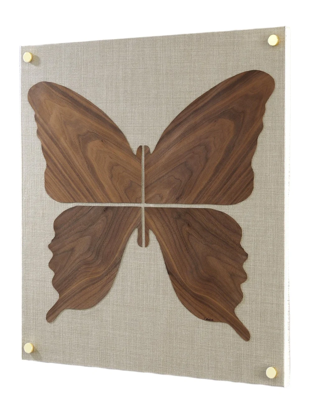 Tommy Mitchell Walnut Butterfly Artwork