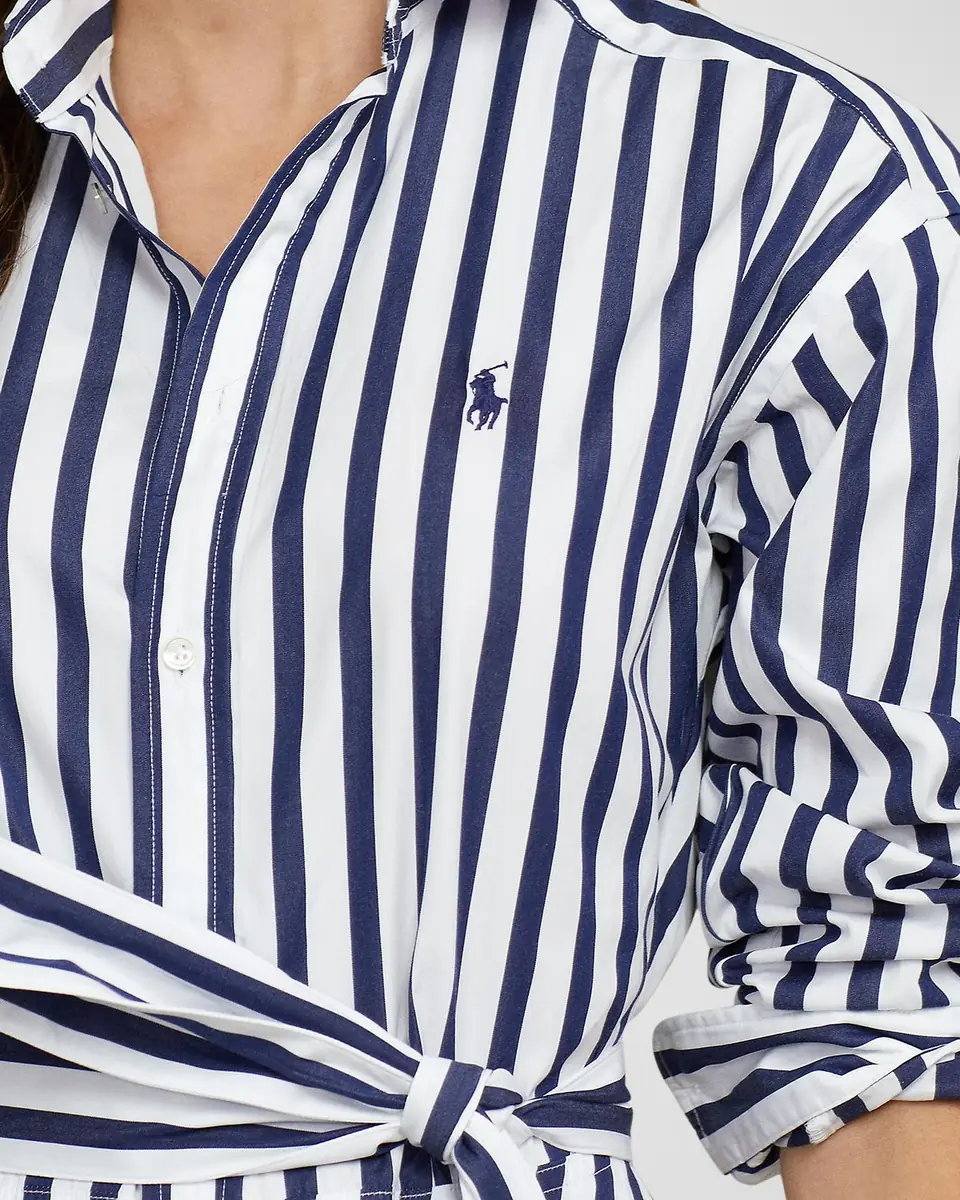 Polo Ralph Lauren Belted Wide-Stripe Cotton Shirtdress | Thumbnail 5 Polo Ralph Lauren Belted Wide-Stripe Cotton Shirtdress | Thumbnail 5