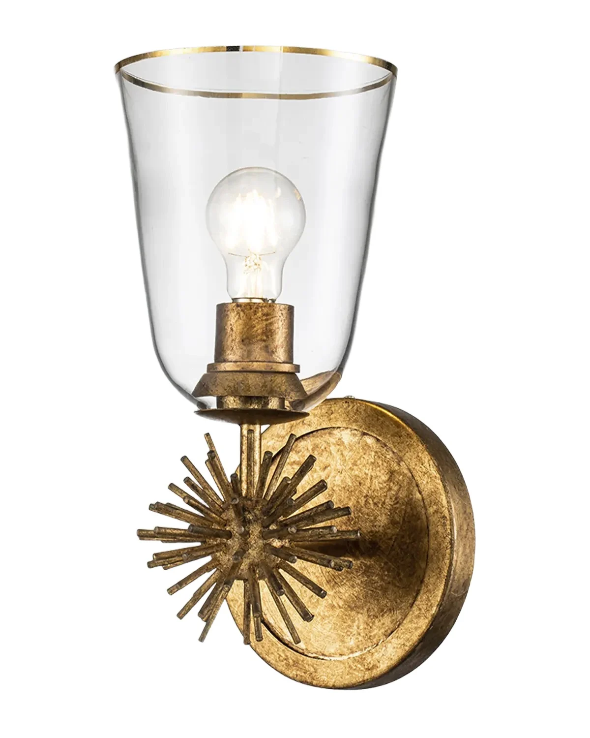 Lucas McKearn Staring 1-Light Sconce in Silver Leaf