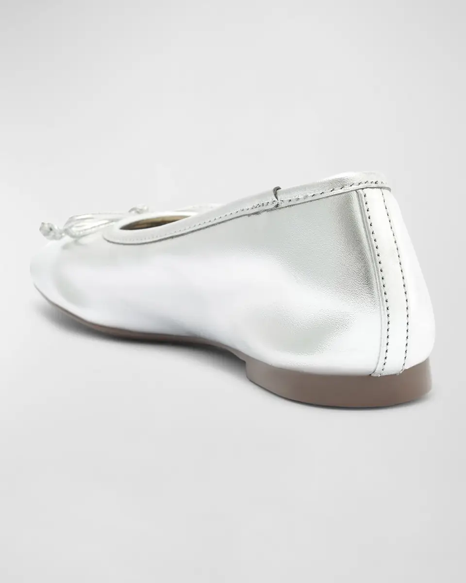 Schutz Arissa Metallic Bow Ballerina Flats | Thumbnail 3 Schutz Arissa Metallic Bow Ballerina Flats | Thumbnail 3