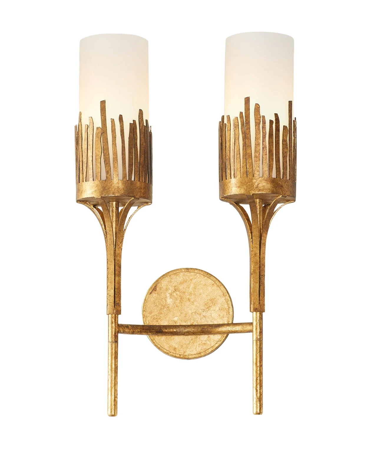 Lucas McKearn Sawgrass 2-Light Sconce in Gold Leaf