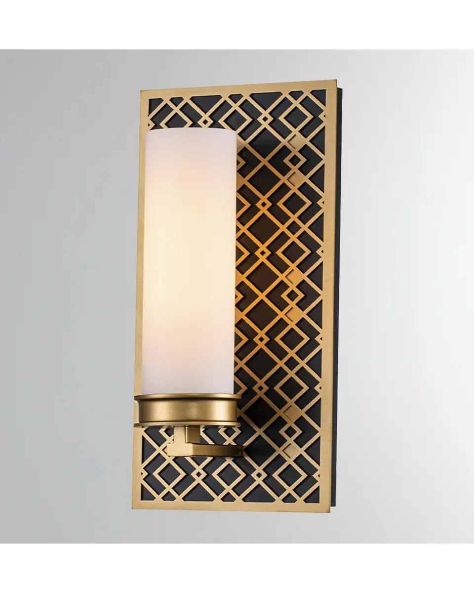 Lucas McKearn Ziggy 1-Light Bath Bar Sconce in Lacquered Gold | Thumbnail 2 Lucas McKearn Ziggy 1-Light Bath Bar Sconce in Lacquered Gold | Thumbnail 2