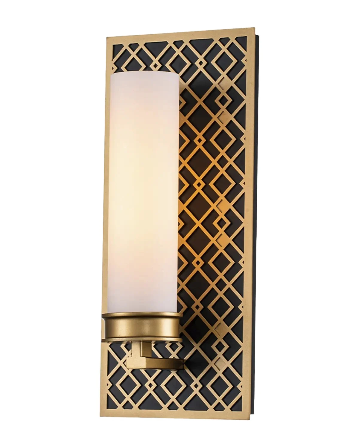 Lucas McKearn Ziggy 1-Light Bath Bar Sconce in Lacquered Gold