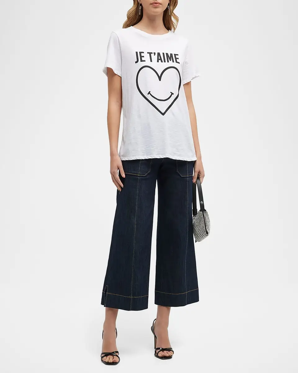 Cinq à Sept Smiling Heart Graphic T-Shirt | Thumbnail 2