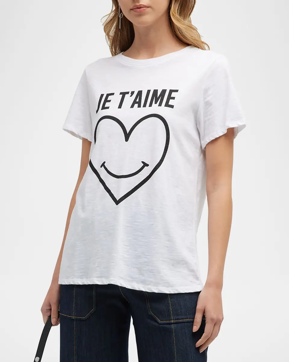 Cinq à Sept Smiling Heart Graphic T-Shirt | Thumbnail 4