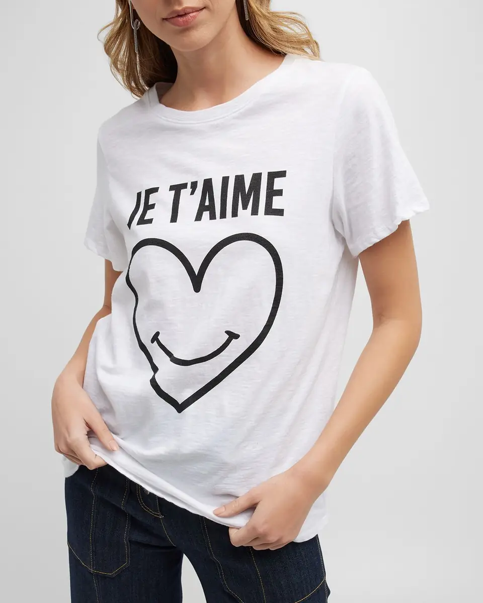 Cinq à Sept Smiling Heart Graphic T-Shirt | Thumbnail 8