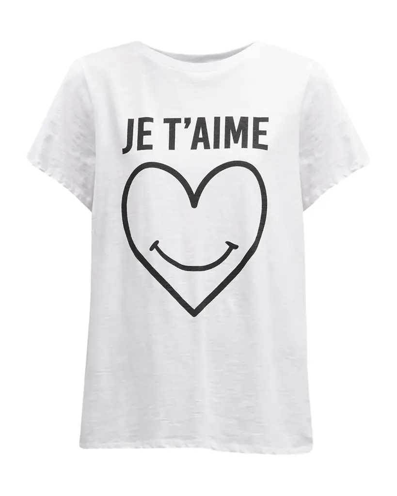 Cinq à Sept Smiling Heart Graphic T-Shirt | Image 1 Cinq à Sept Smiling Heart Graphic T-Shirt | Image 1