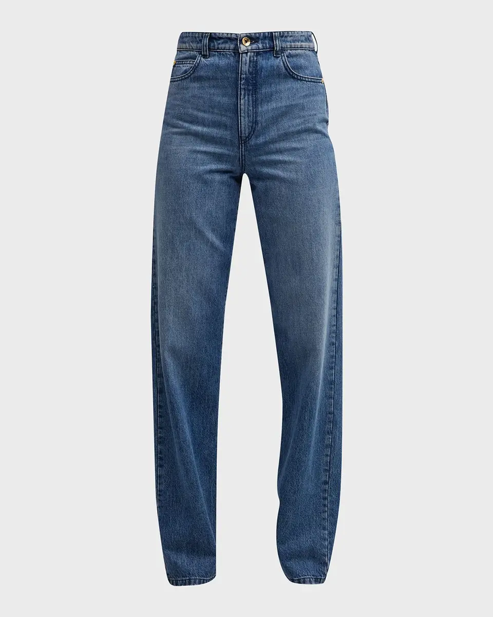 Emporio Armani Relaxed Straight-Leg High-Rise Jeans | Thumbnail 2 Emporio Armani Relaxed Straight-Leg High-Rise Jeans | Thumbnail 2