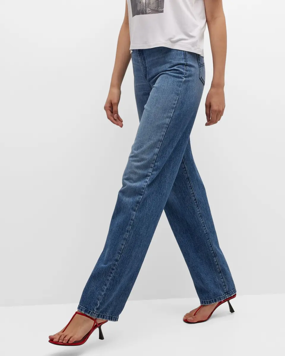 Emporio Armani Relaxed Straight-Leg High-Rise Jeans | Thumbnail 7 Emporio Armani Relaxed Straight-Leg High-Rise Jeans | Thumbnail 7