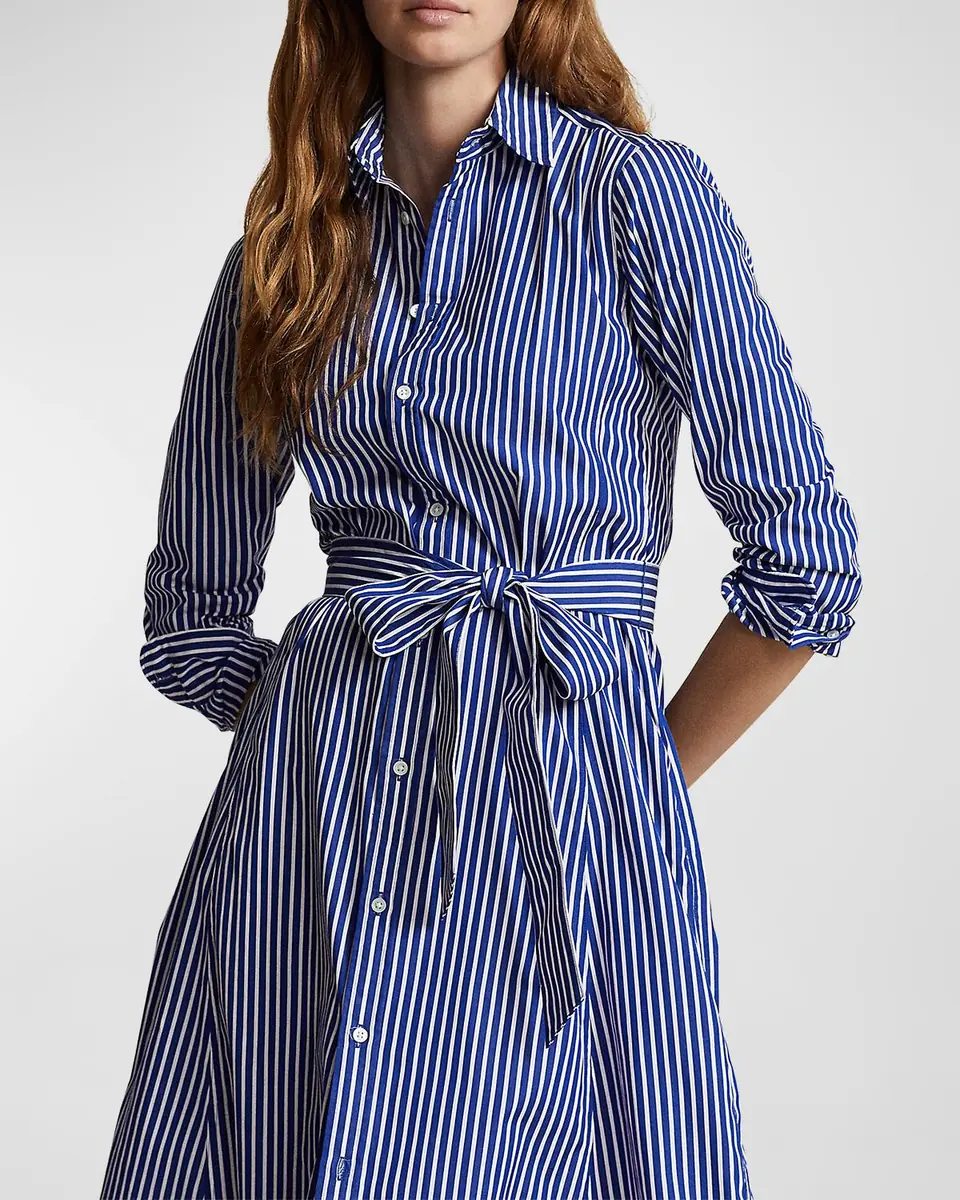 Polo Ralph Lauren Belted Striped Cotton Shirtdress | Thumbnail 3 Polo Ralph Lauren Belted Striped Cotton Shirtdress | Thumbnail 3