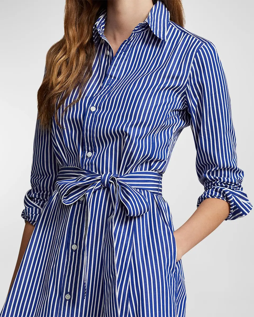 Polo Ralph Lauren Belted Striped Cotton Shirtdress | Thumbnail 5 Polo Ralph Lauren Belted Striped Cotton Shirtdress | Thumbnail 5
