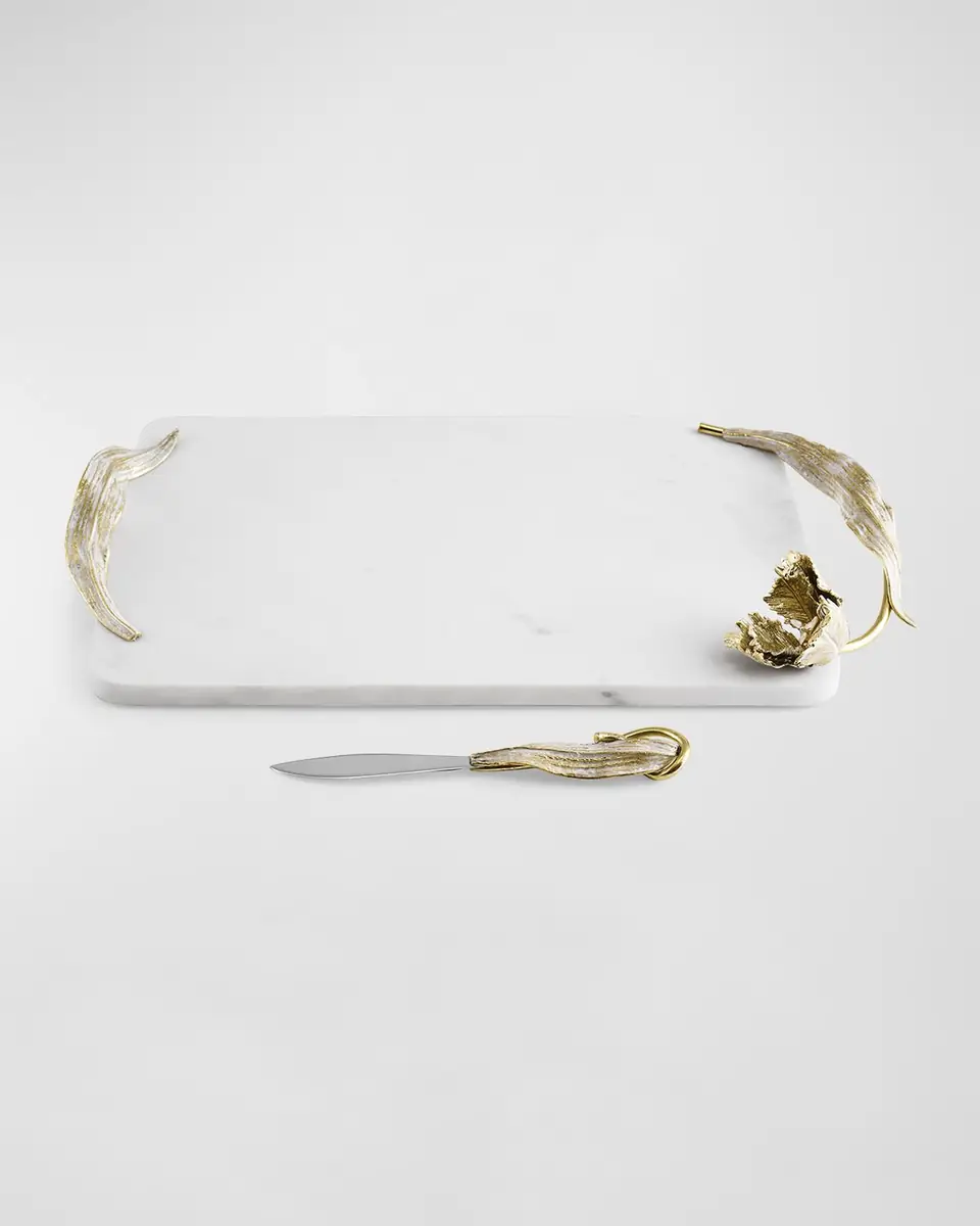 Michael Aram Tulip Cheeseboard With Knife | Thumbnail 2 Michael Aram Tulip Cheeseboard With Knife | Thumbnail 2