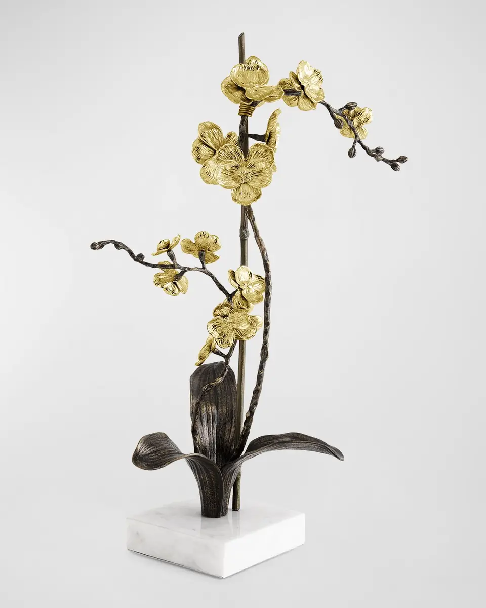 Michael Aram Gold Orchid Large Stem Sculpture - 22"T | Thumbnail 3 Michael Aram Gold Orchid Large Stem Sculpture - 22"T | Thumbnail 3