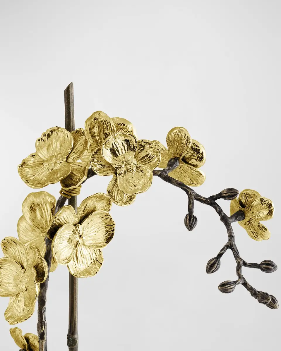 Michael Aram Gold Orchid Large Stem Sculpture - 22"T | Thumbnail 4 Michael Aram Gold Orchid Large Stem Sculpture - 22"T | Thumbnail 4