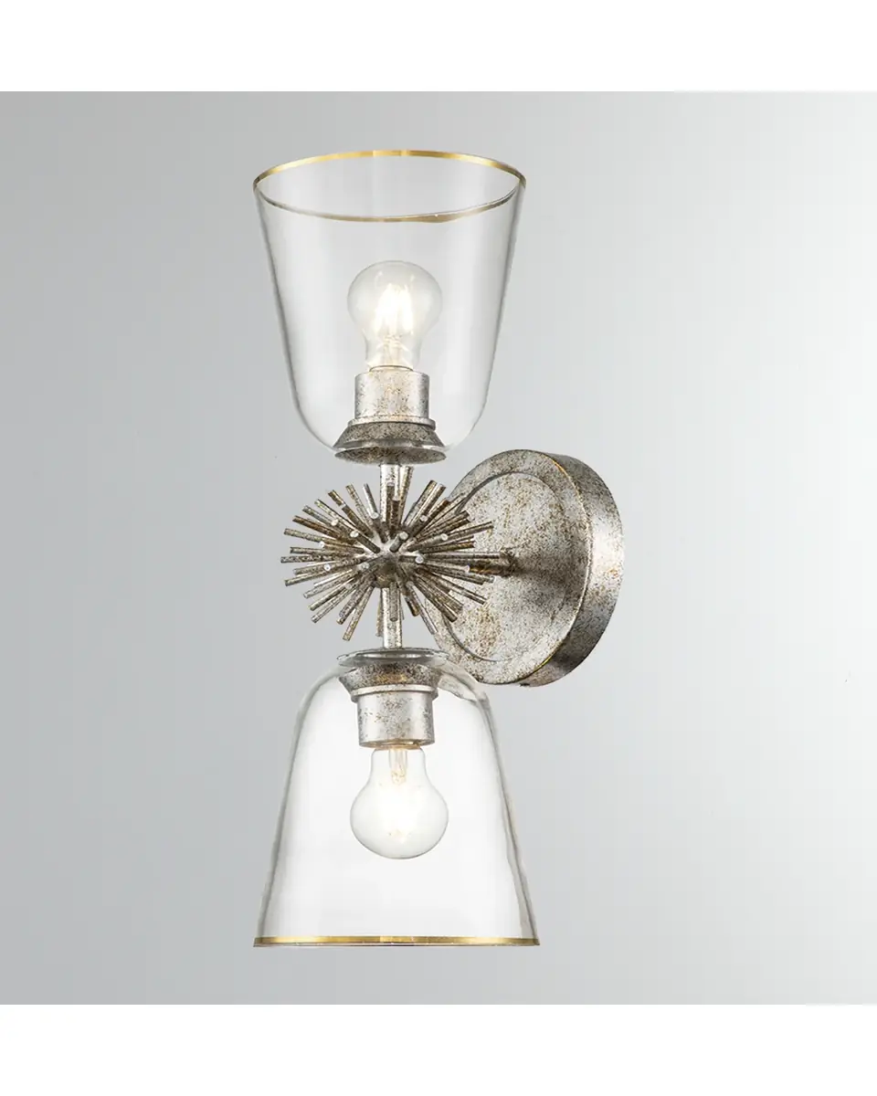 Lucas McKearn Staring 2-Light Sconce in Gold Leaf | Thumbnail 2 Lucas McKearn Staring 2-Light Sconce in Gold Leaf | Thumbnail 2