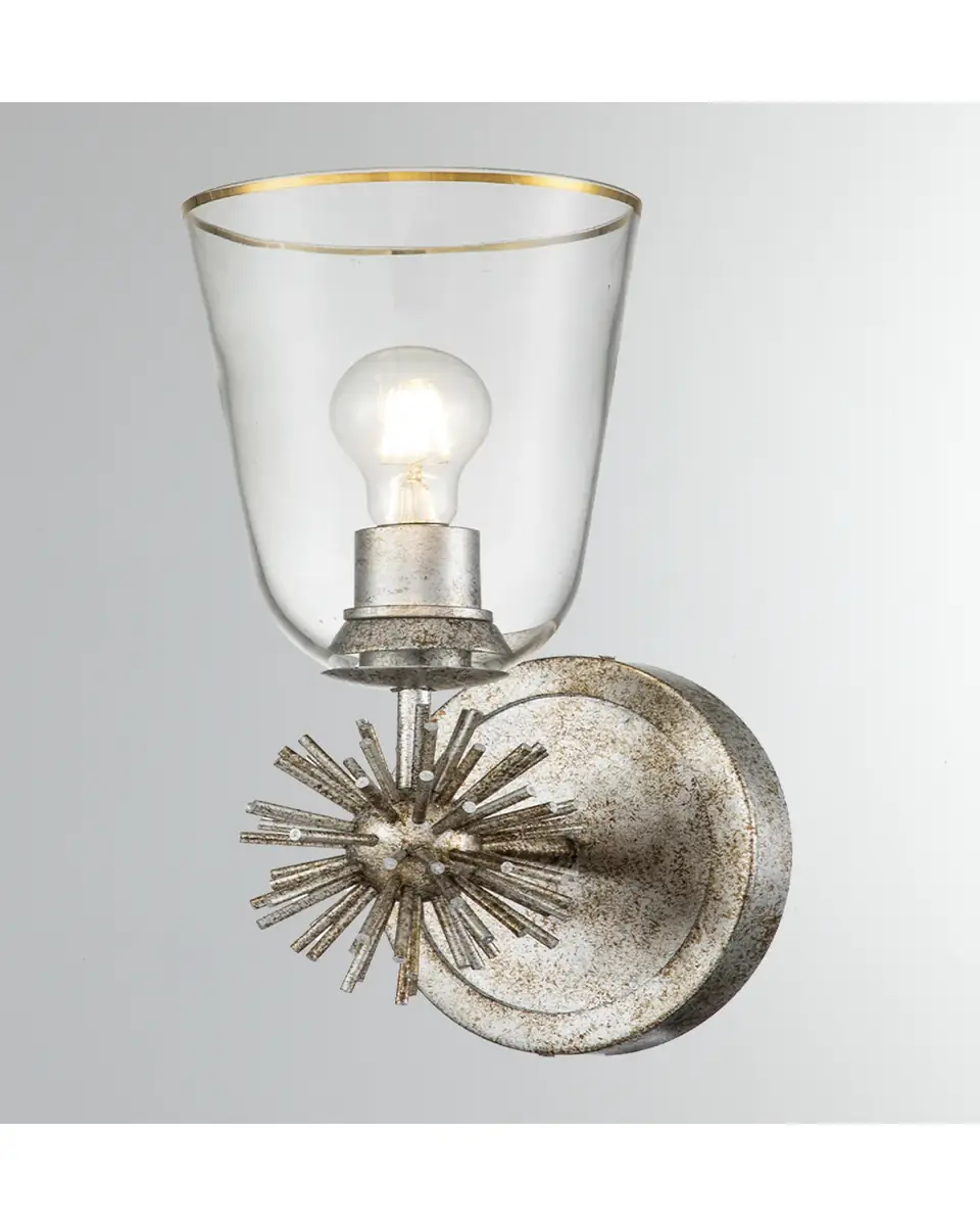 Lucas McKearn Staring 1-Light Sconce in Silver Leaf | Thumbnail 2 Lucas McKearn Staring 1-Light Sconce in Silver Leaf | Thumbnail 2