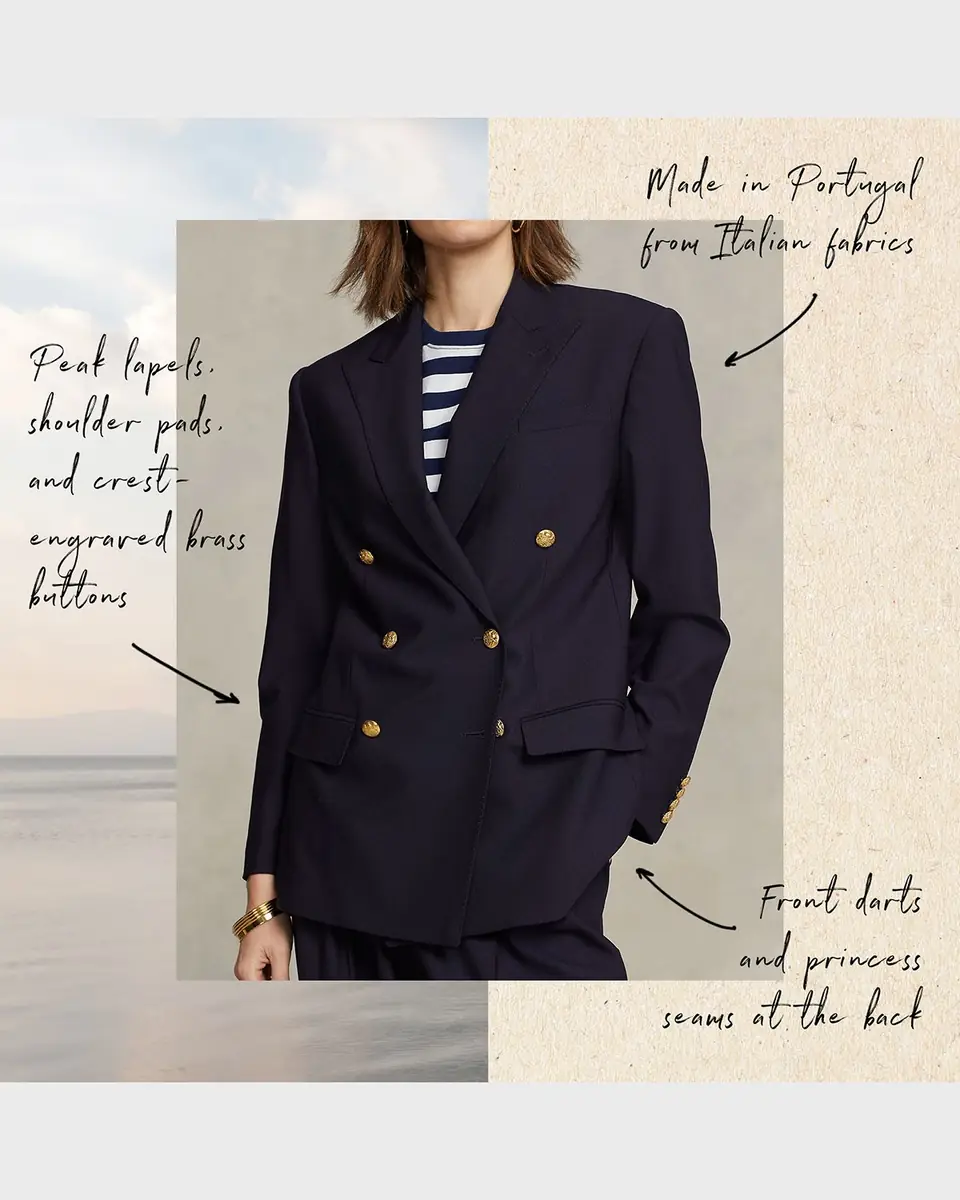 Polo Ralph Lauren Double-Breasted Wool-Blend Blazer | Thumbnail 6 Polo Ralph Lauren Double-Breasted Wool-Blend Blazer | Thumbnail 6