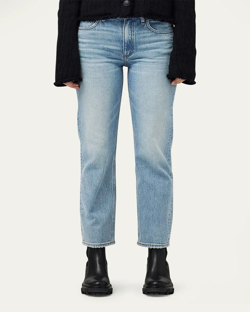 rag & bone Harlow Mid-Rise Ankle Straight Jeans | Thumbnail 4