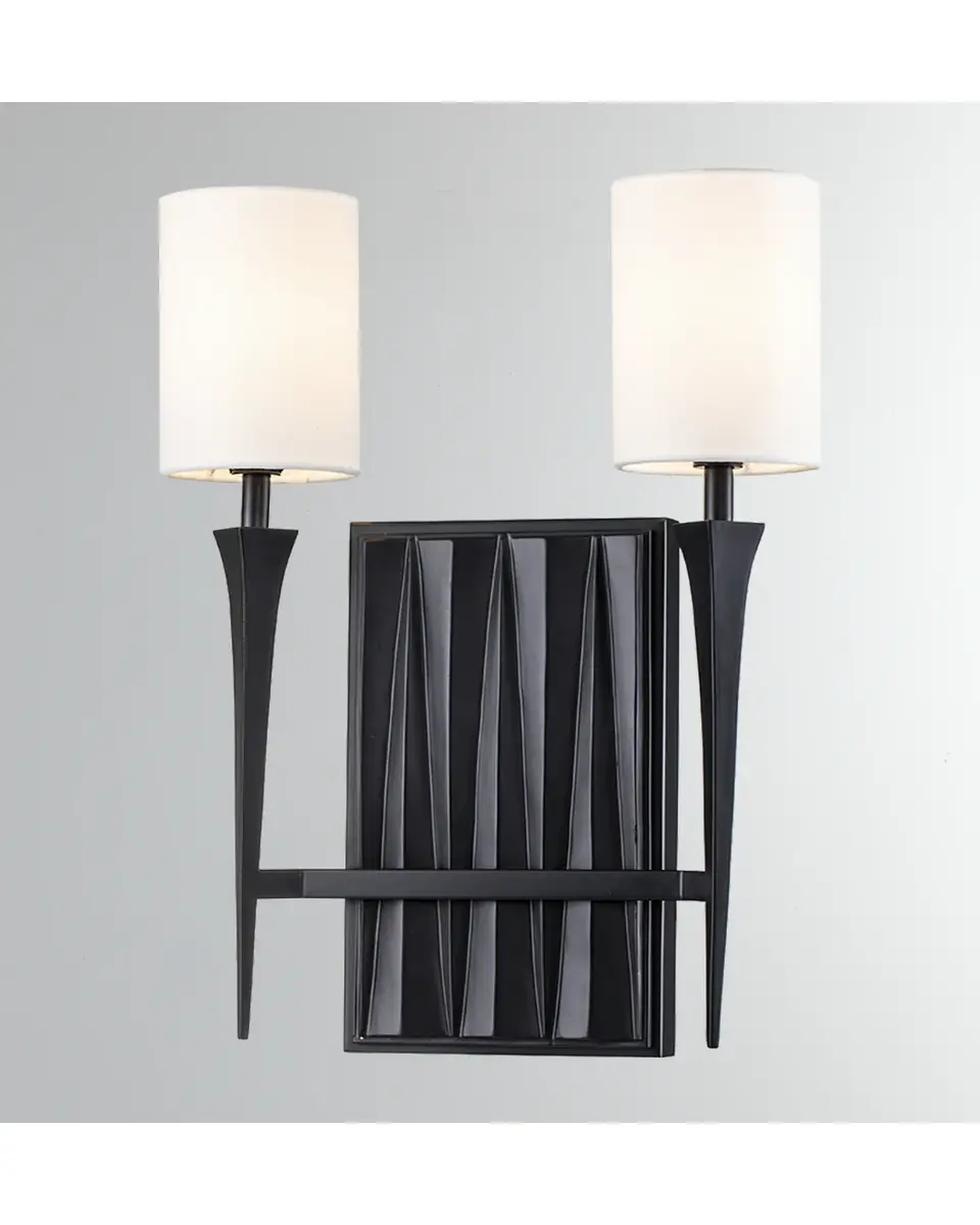Lucas McKearn Crest 2-Light Black Sconce | Thumbnail 2 Lucas McKearn Crest 2-Light Black Sconce | Thumbnail 2
