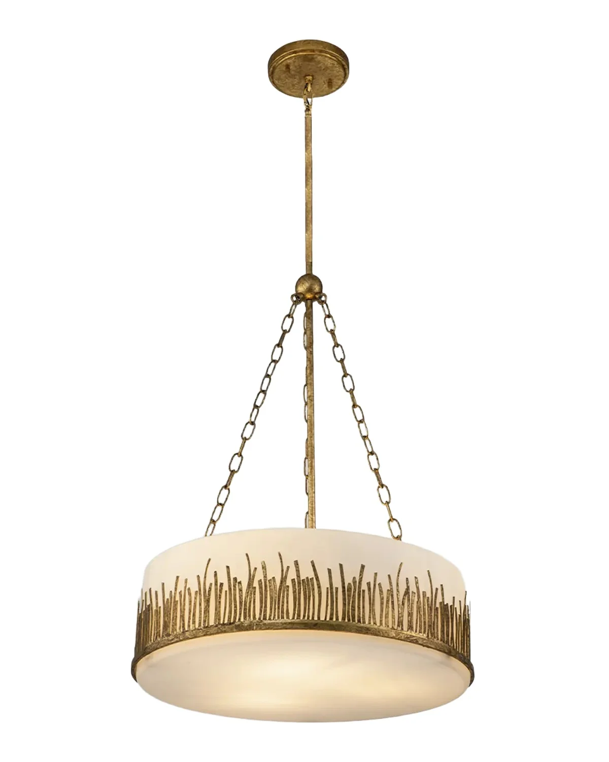 Lucas McKearn Sawgrass Large Pendant Light, Gold Leaf