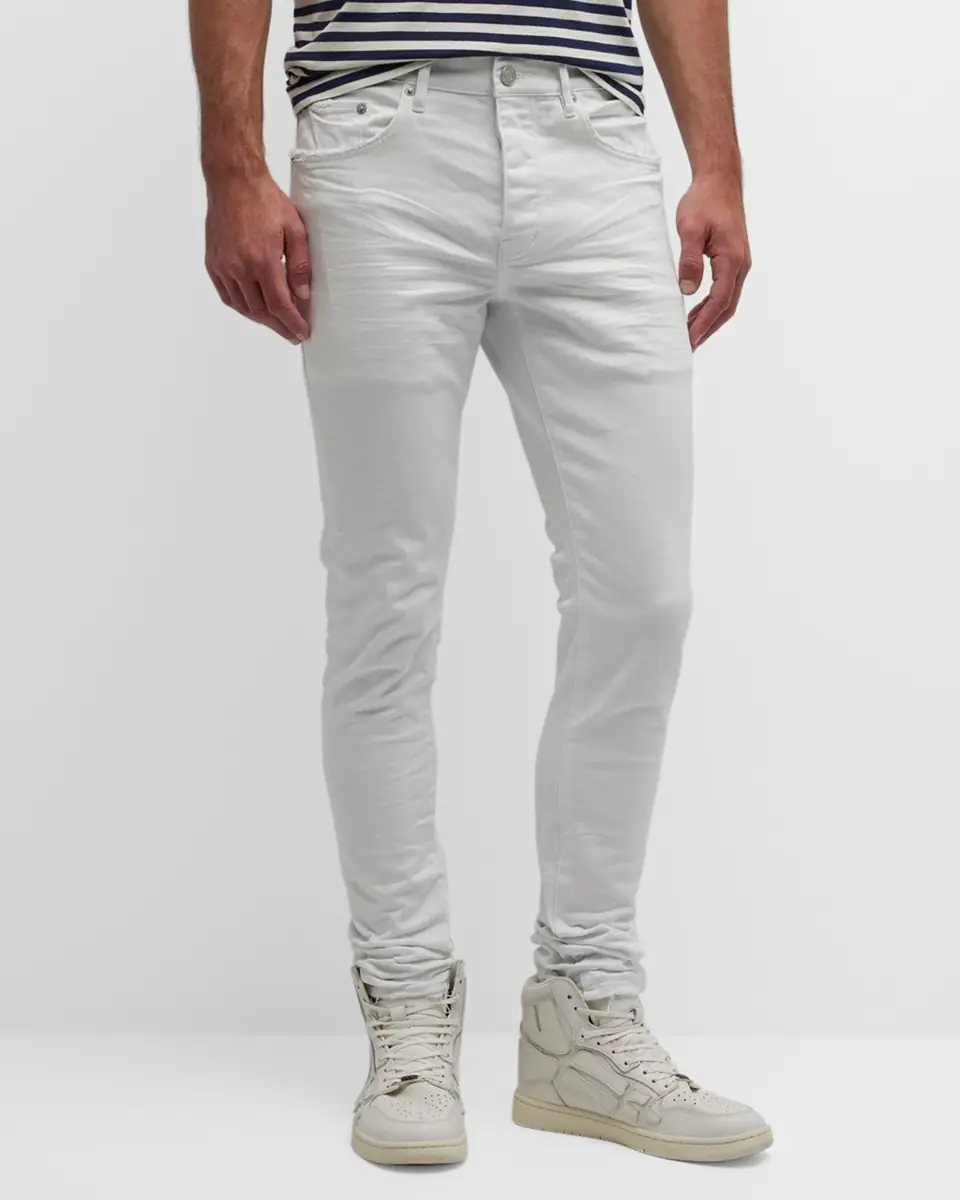 PURPLE Men's P001 Optic White Skinny Jeans | Thumbnail 2 PURPLE Men's P001 Optic White Skinny Jeans | Thumbnail 2