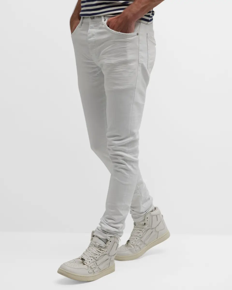 PURPLE Men's P001 Optic White Skinny Jeans | Thumbnail 6 PURPLE Men's P001 Optic White Skinny Jeans | Thumbnail 6