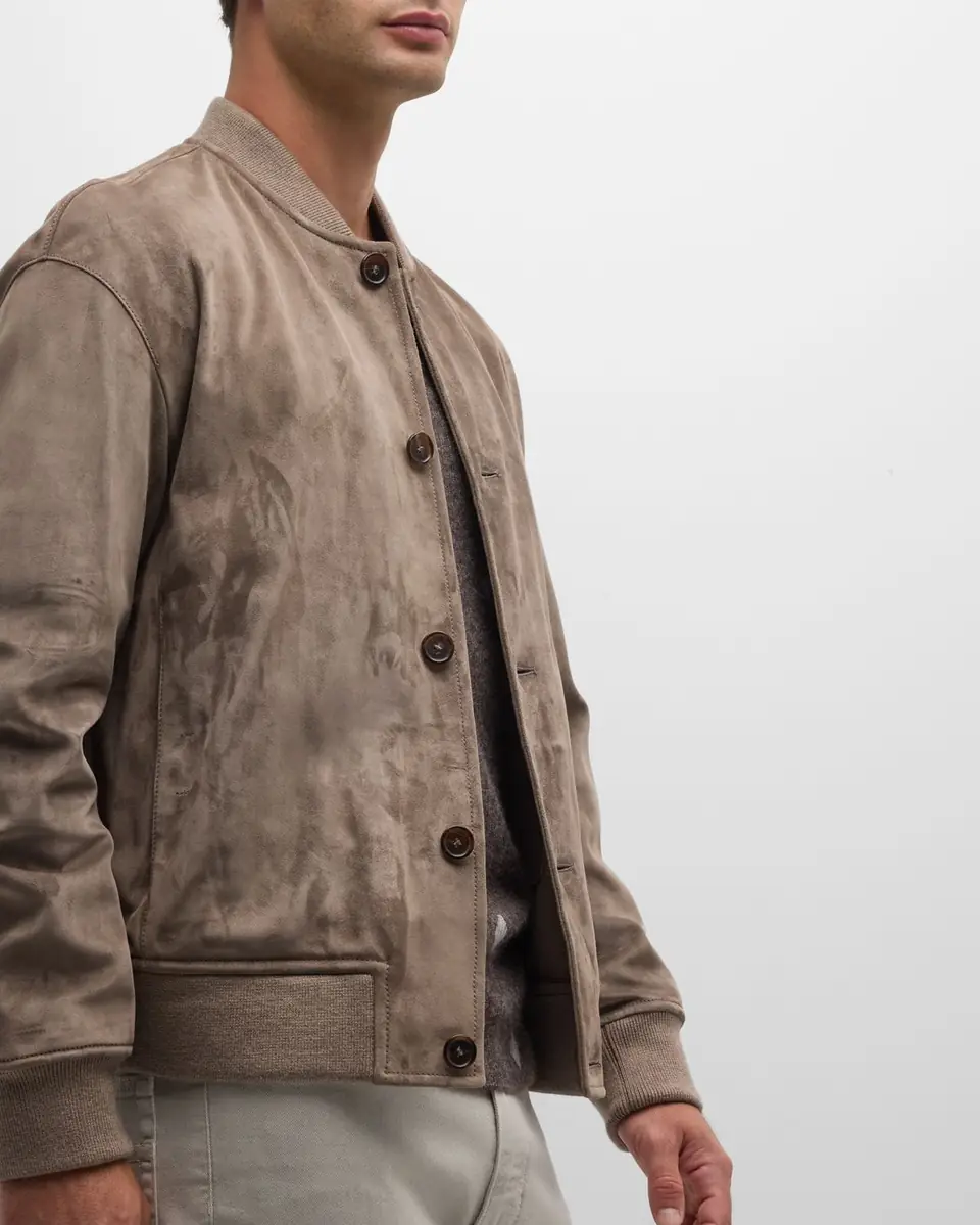 Giorgio Armani Men's Suede Blouson Jacket | Thumbnail 6 Giorgio Armani Men's Suede Blouson Jacket | Thumbnail 6