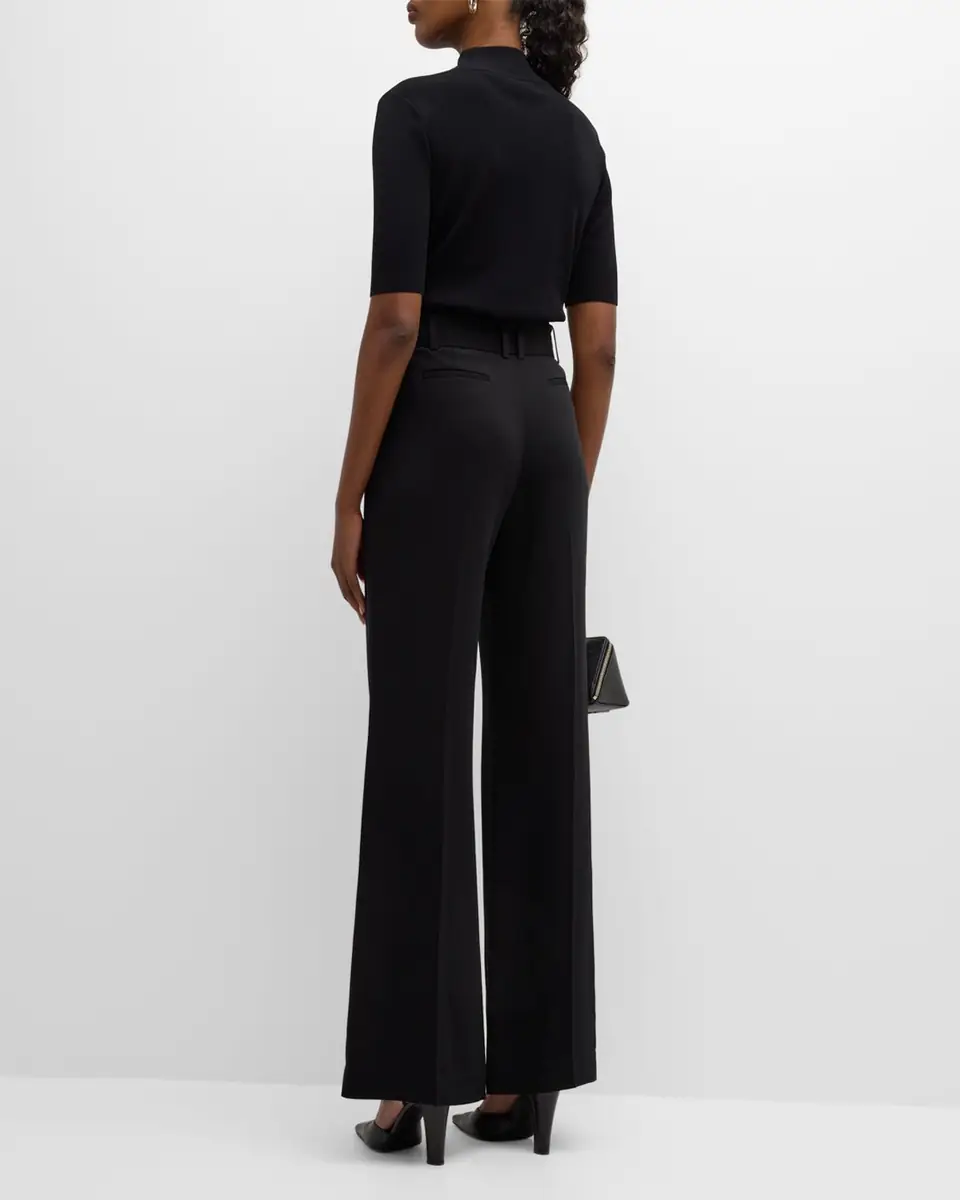 Elie Tahari The Diana High-Rise Belted Pintuck Pants | Thumbnail 4