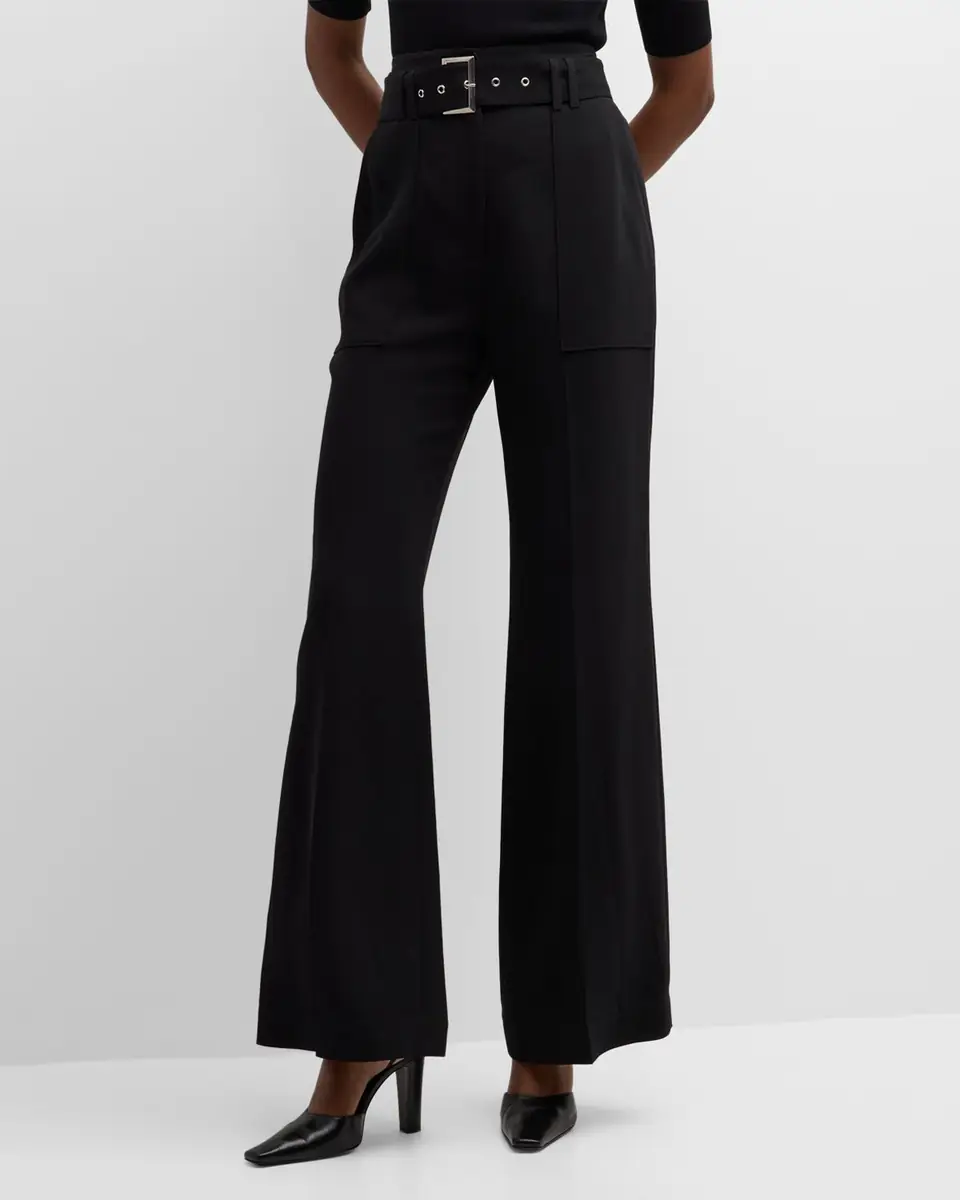 Elie Tahari The Diana High-Rise Belted Pintuck Pants | Thumbnail 7