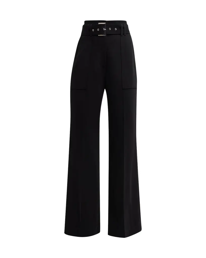 Elie Tahari The Diana High-Rise Belted Pintuck Pants