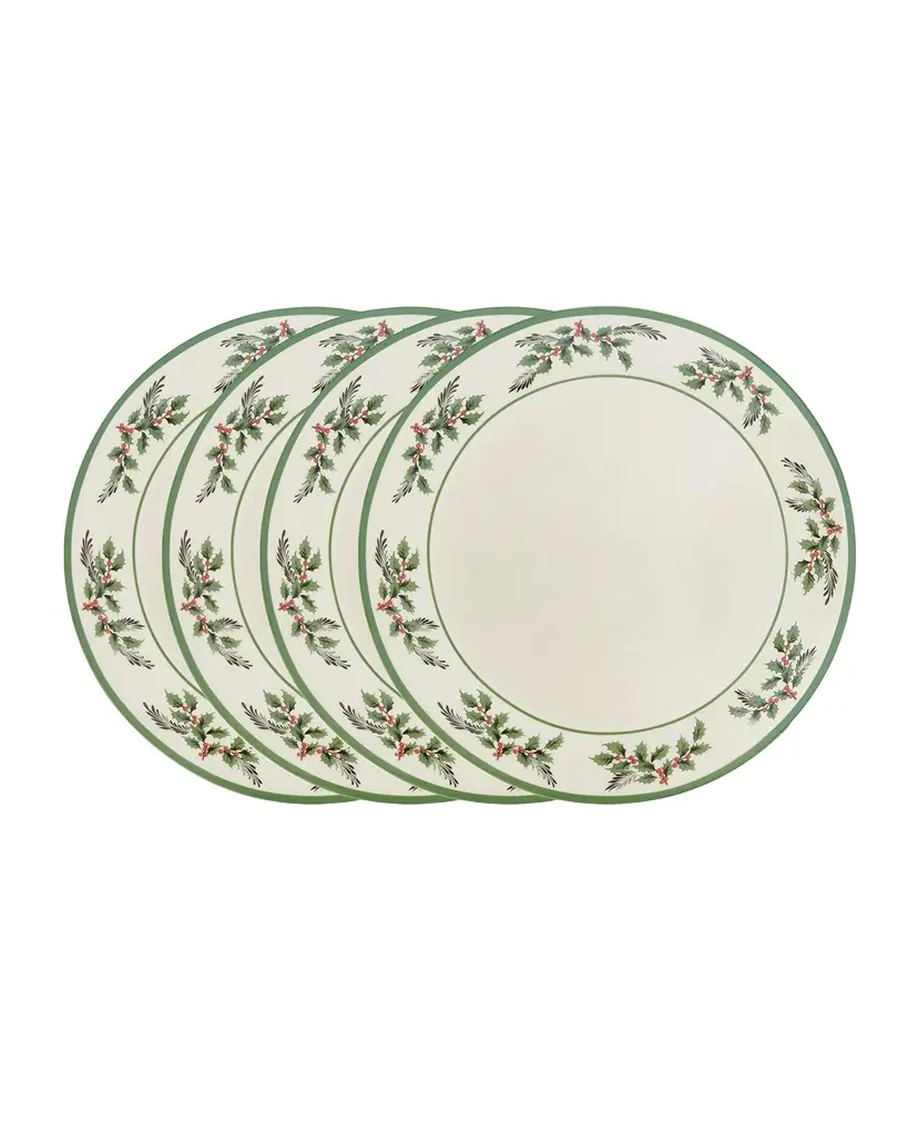 Spode Holly Dinner Plates, Set of 4